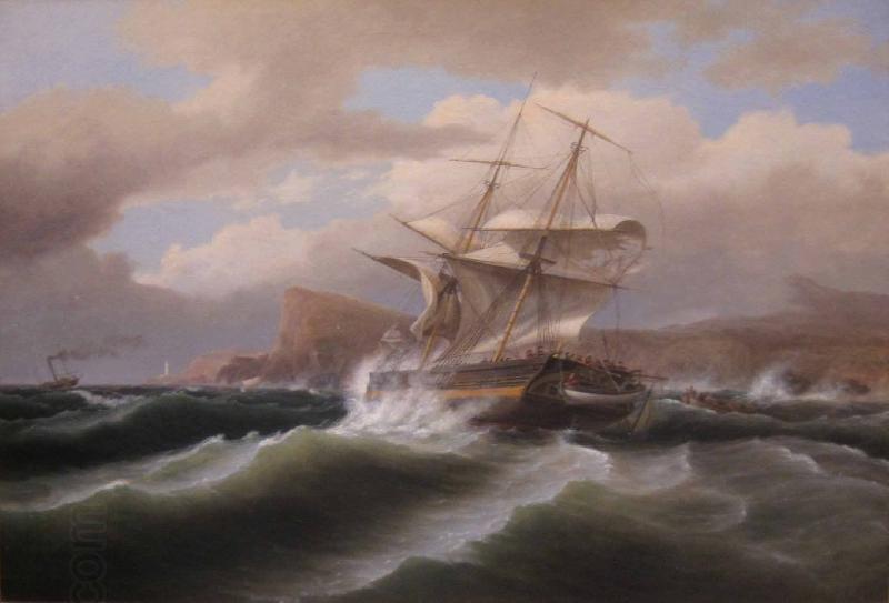 Thomas Birch An American Ship in Distress China oil painting art